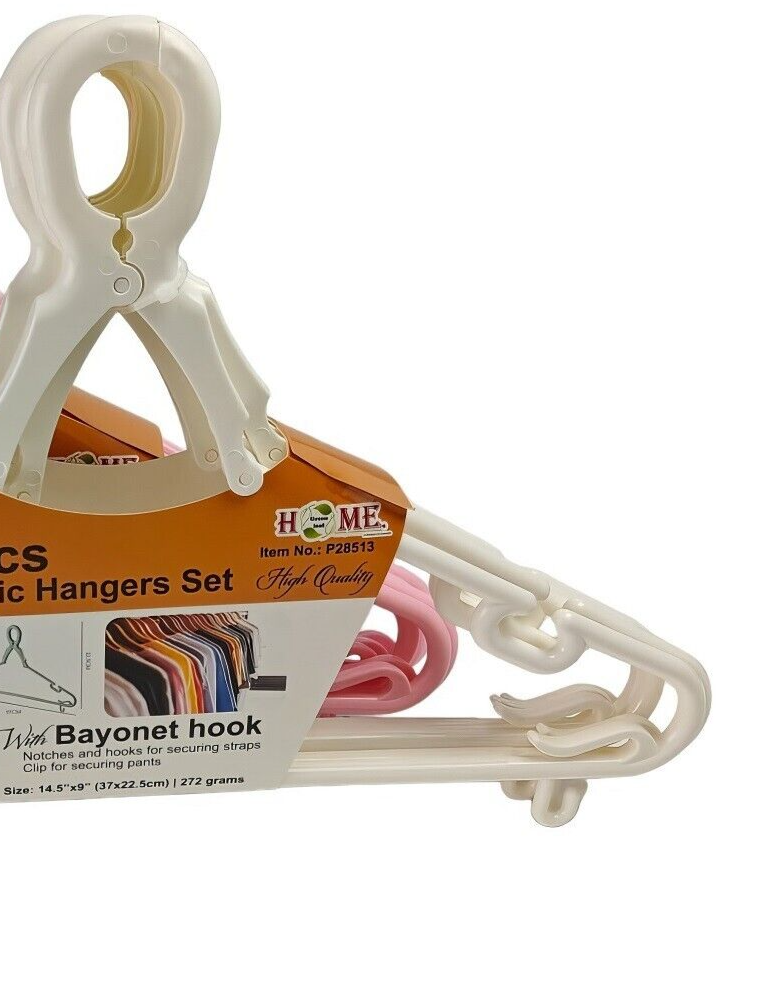 Uniware Plastic Anti Slip Hangers, 15 pcs ( 3 Set ) , Mix Colors