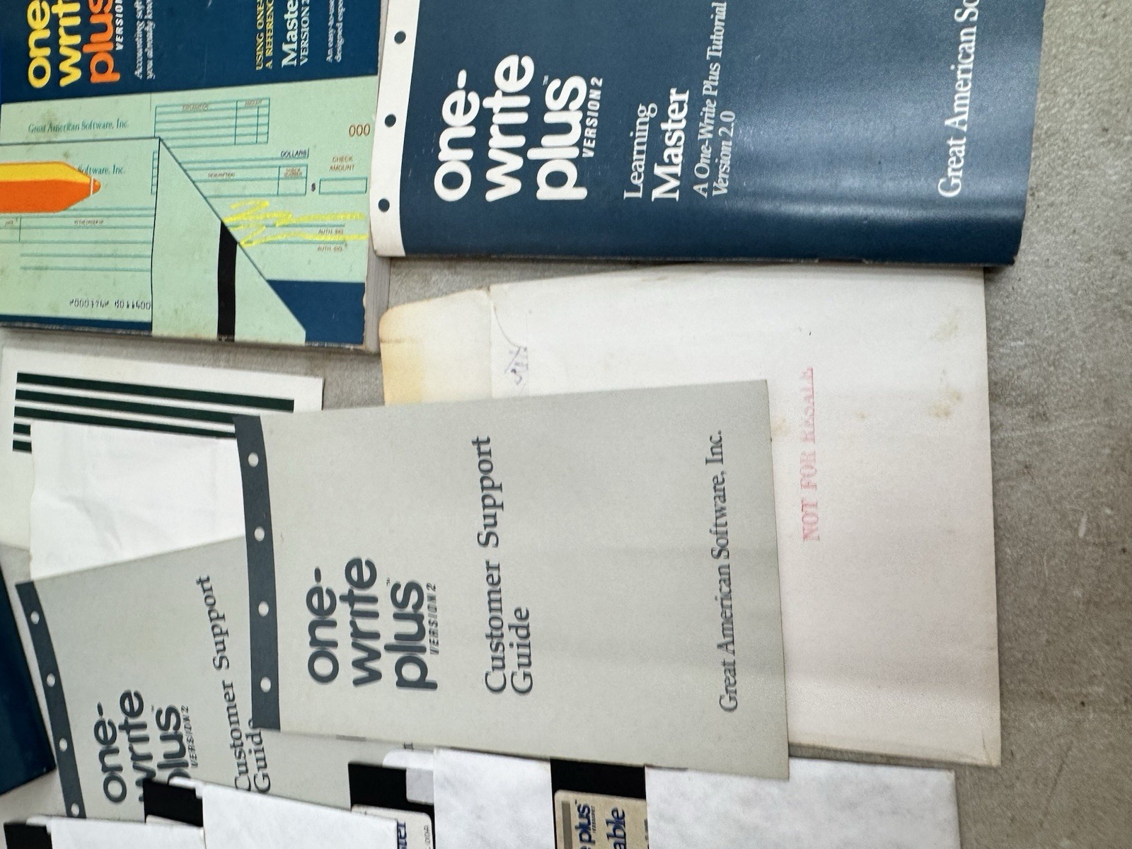one write plus version 2 accounts receivable accounting software 1987