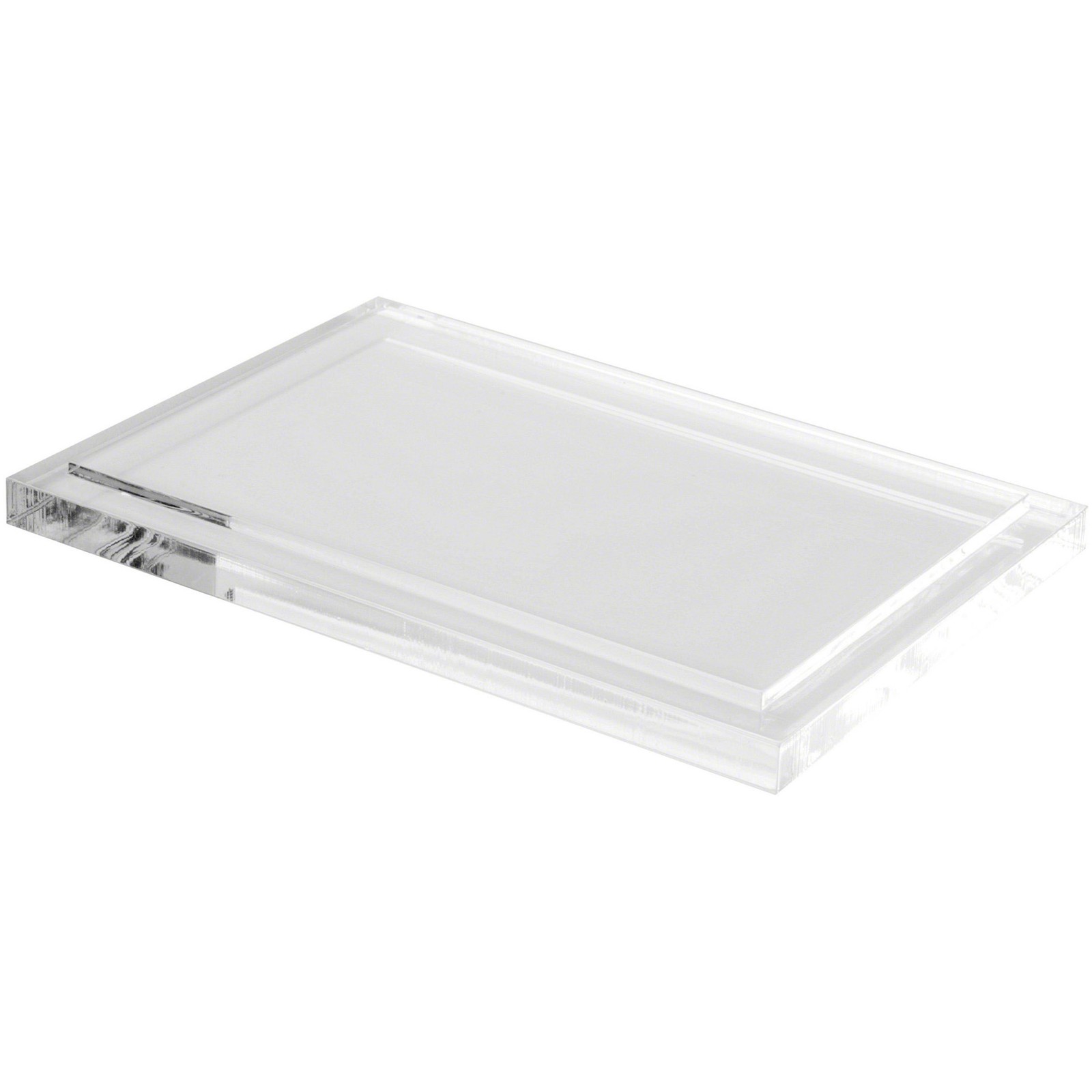 Plymor Clear Acrylic Rectangular Display Base, 6.625" W x 4.625" D x 0.3125" H