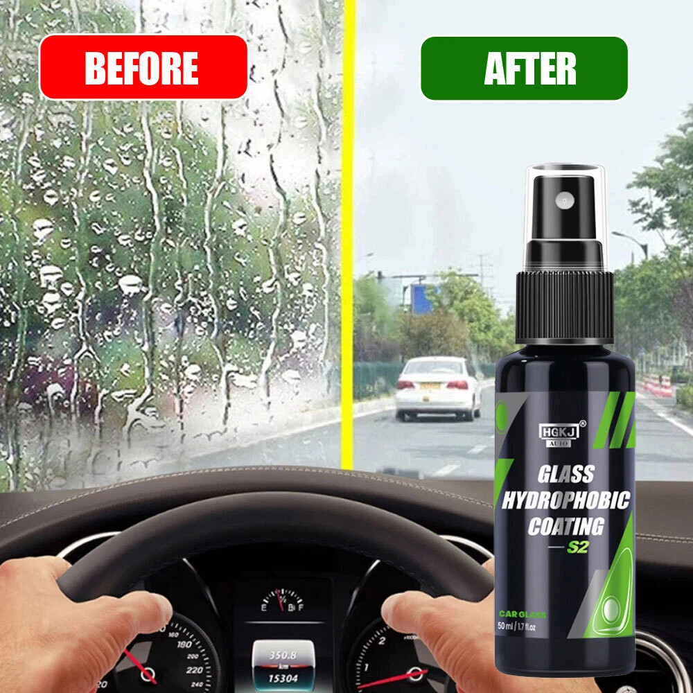 2× Car Repellent Spray Anti Rain Coating Car Glass Liquid Windshield Cleaner USA