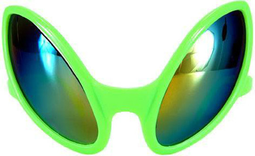 Close Encounter Movie Alien Glasses Gold Halloween Costume Accessory for Parties