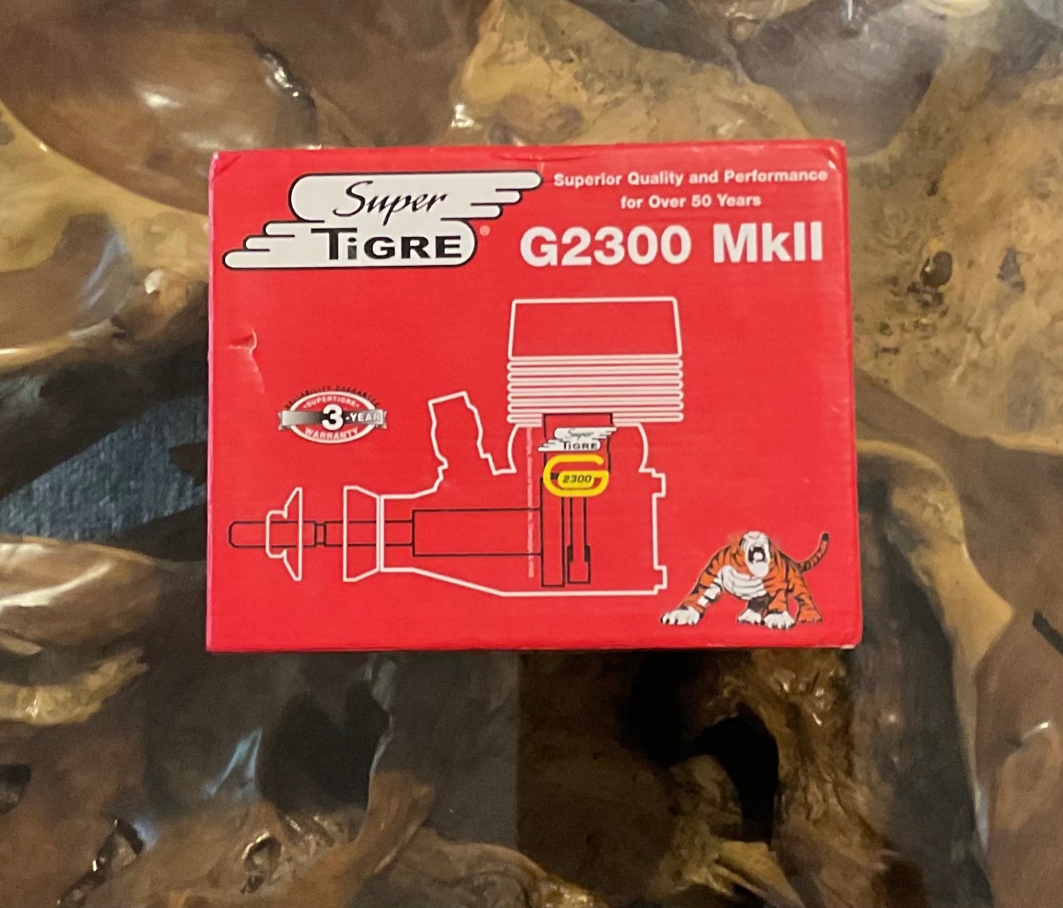 SUPER TIGER G2300-Mkll RC ENGINE NIB, VINTAGE NEVER RUN OR MOUNTED.