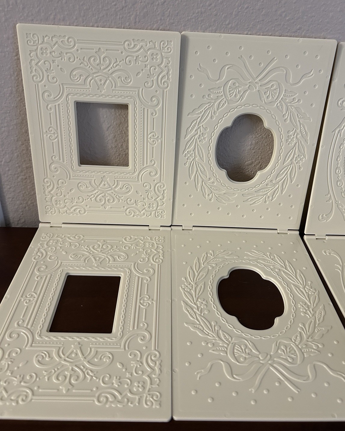 Anna Griffin Cuttlebug Embossing Frames Sentiments Lot Of 4 Frames 2 Sentiment