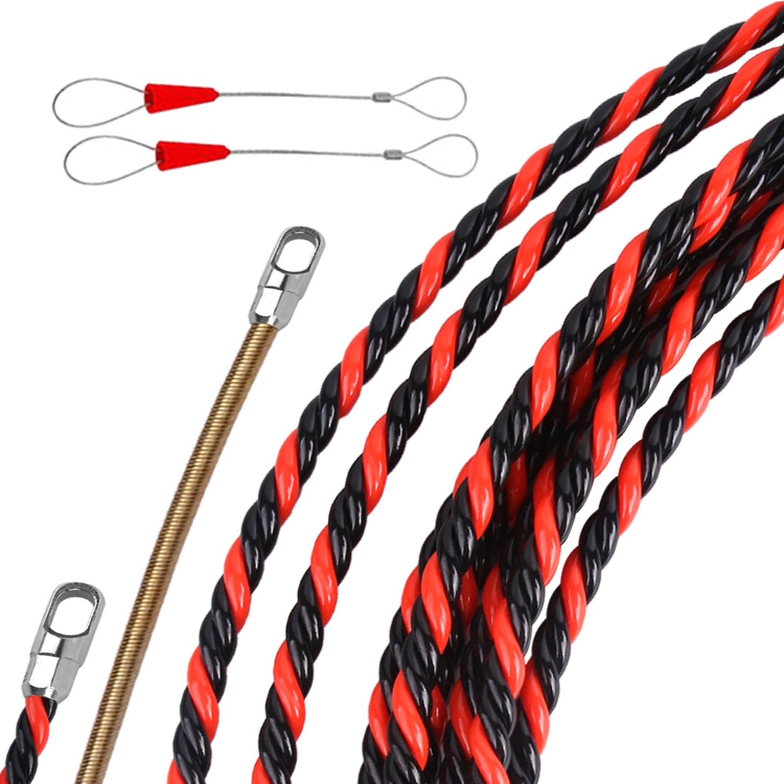 Fish Tape Wire Puller 16.4Ft 1/6 Inch PET Flexible Cable Snake Electrical Tool