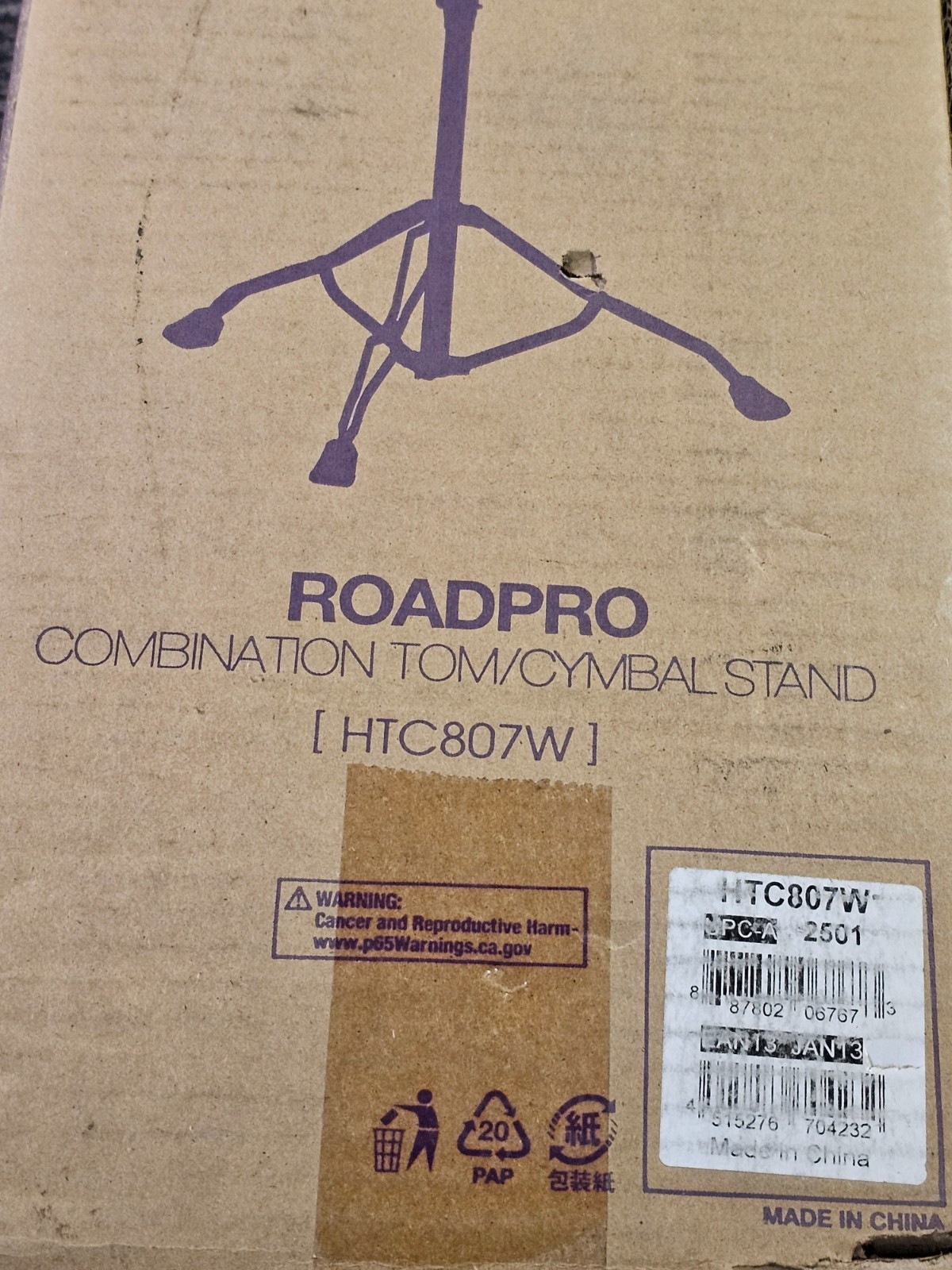 Tama HTC807W Roadpro Advanced Combination Tom/Cymbal Stand