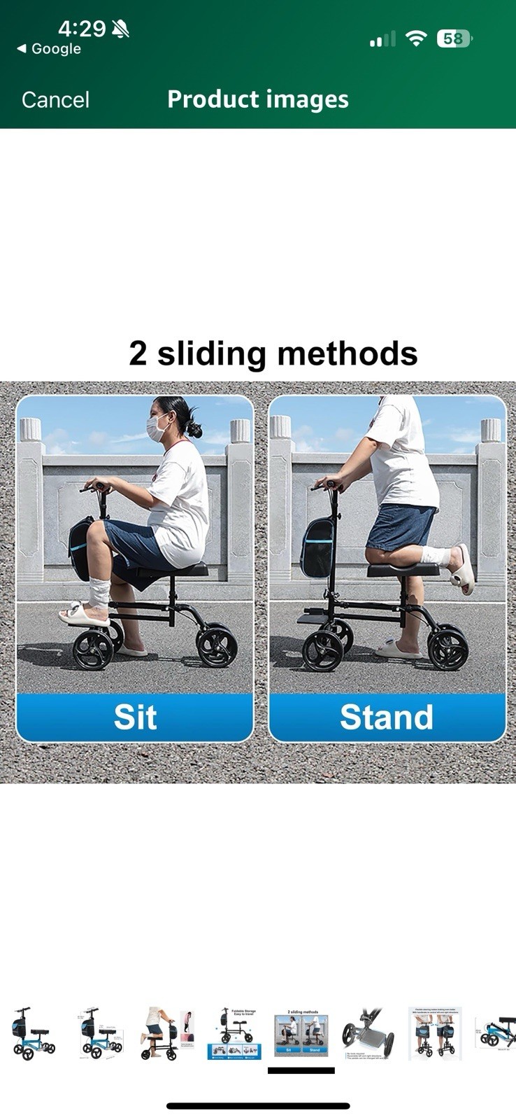 ZDMZR Knee Scooter for Broken Foot