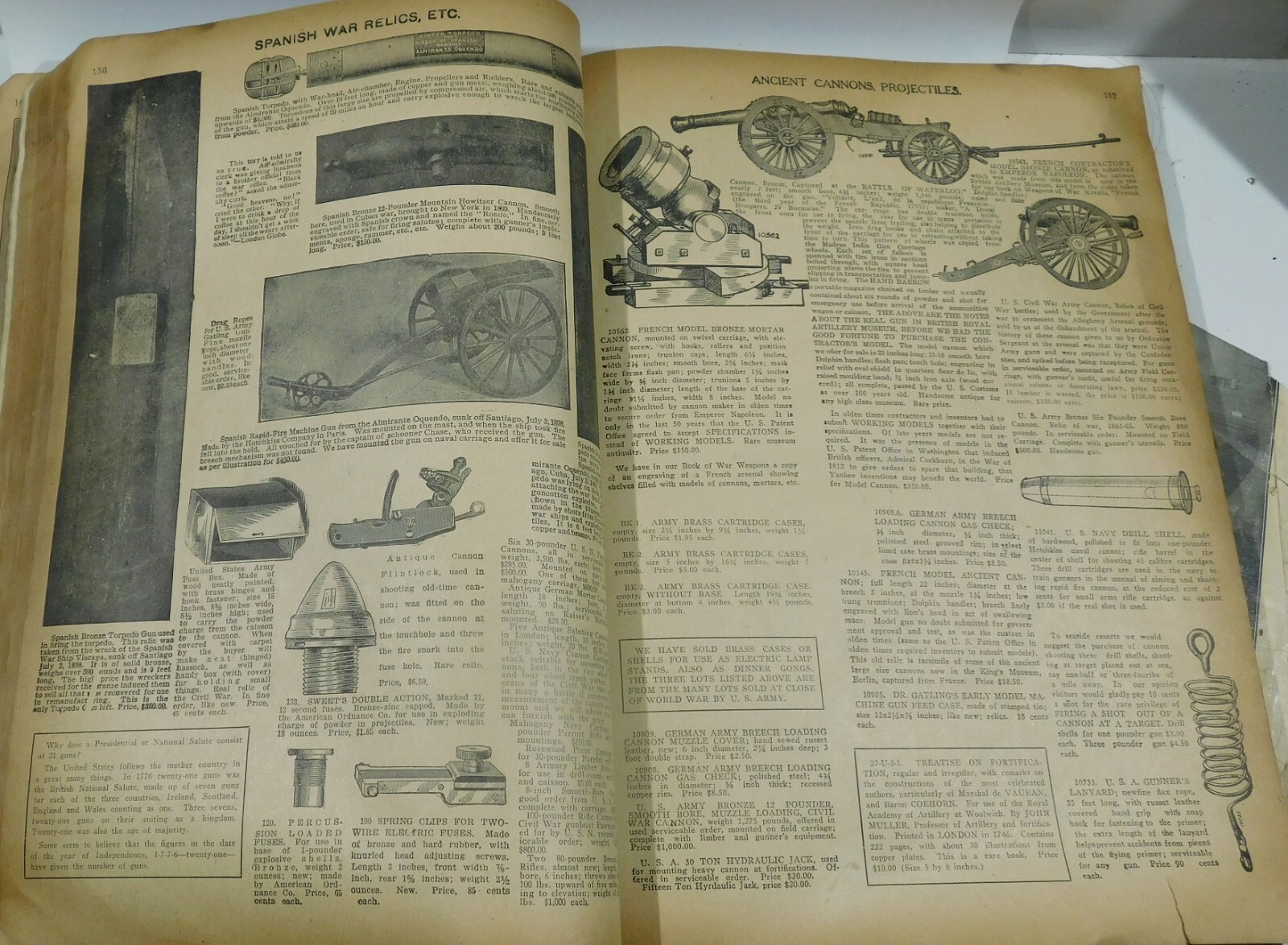 1929 Weapons and Munitions catalog in poor condition
