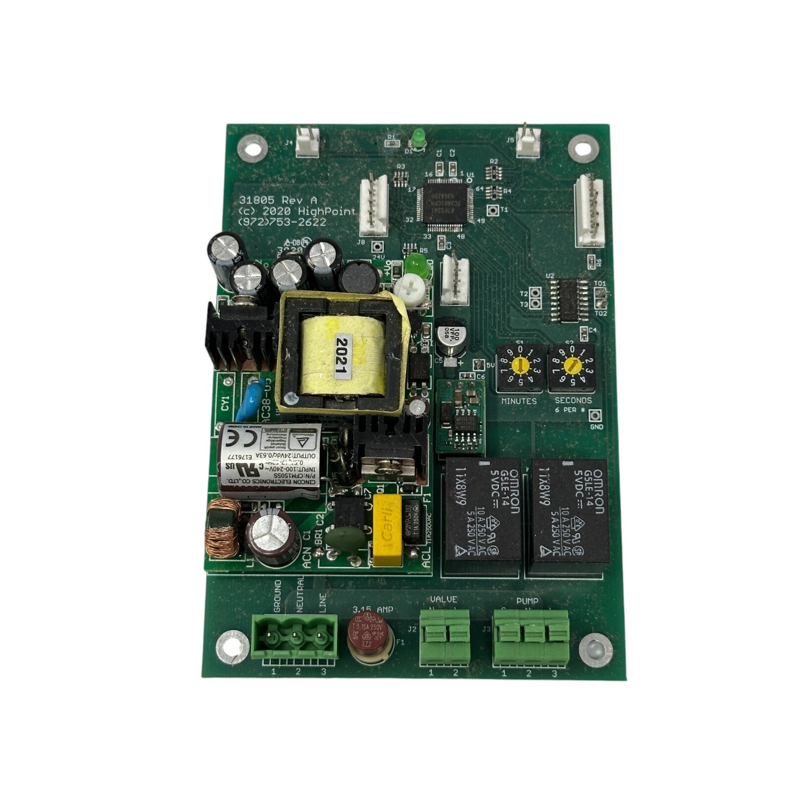 Highpoint Design 31805 Rev A Circuit Board with Omron G5LE-14
