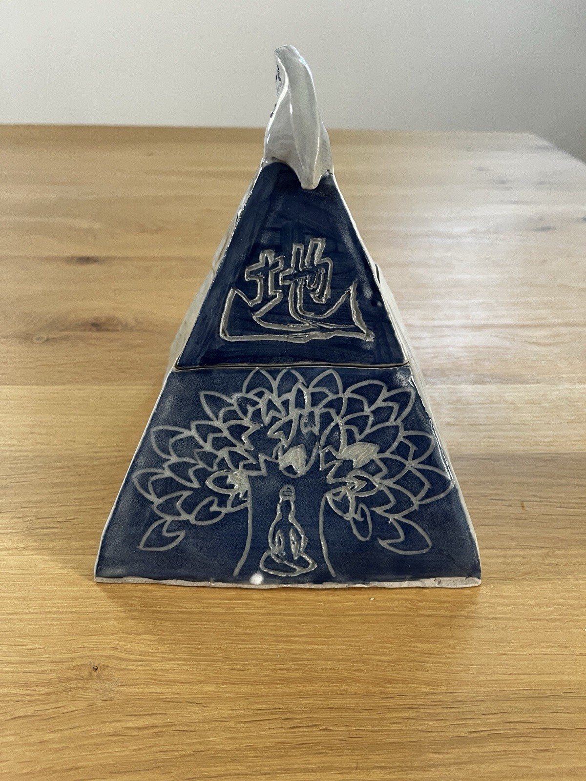 Yoga Chakra Ceramic Handmade Box With Intricate Lid Meditation