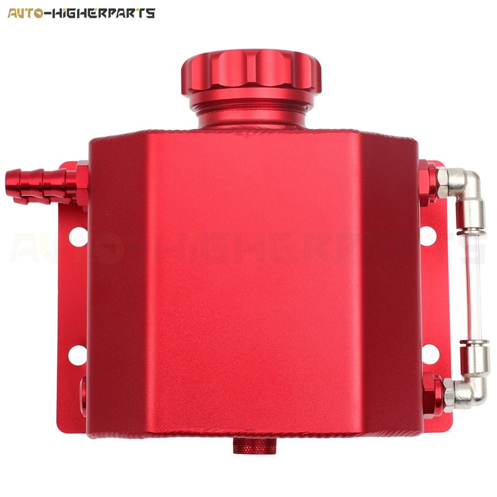 Red Universal Premium Radiator Coolant Overflow Bottle Water Tank 1L