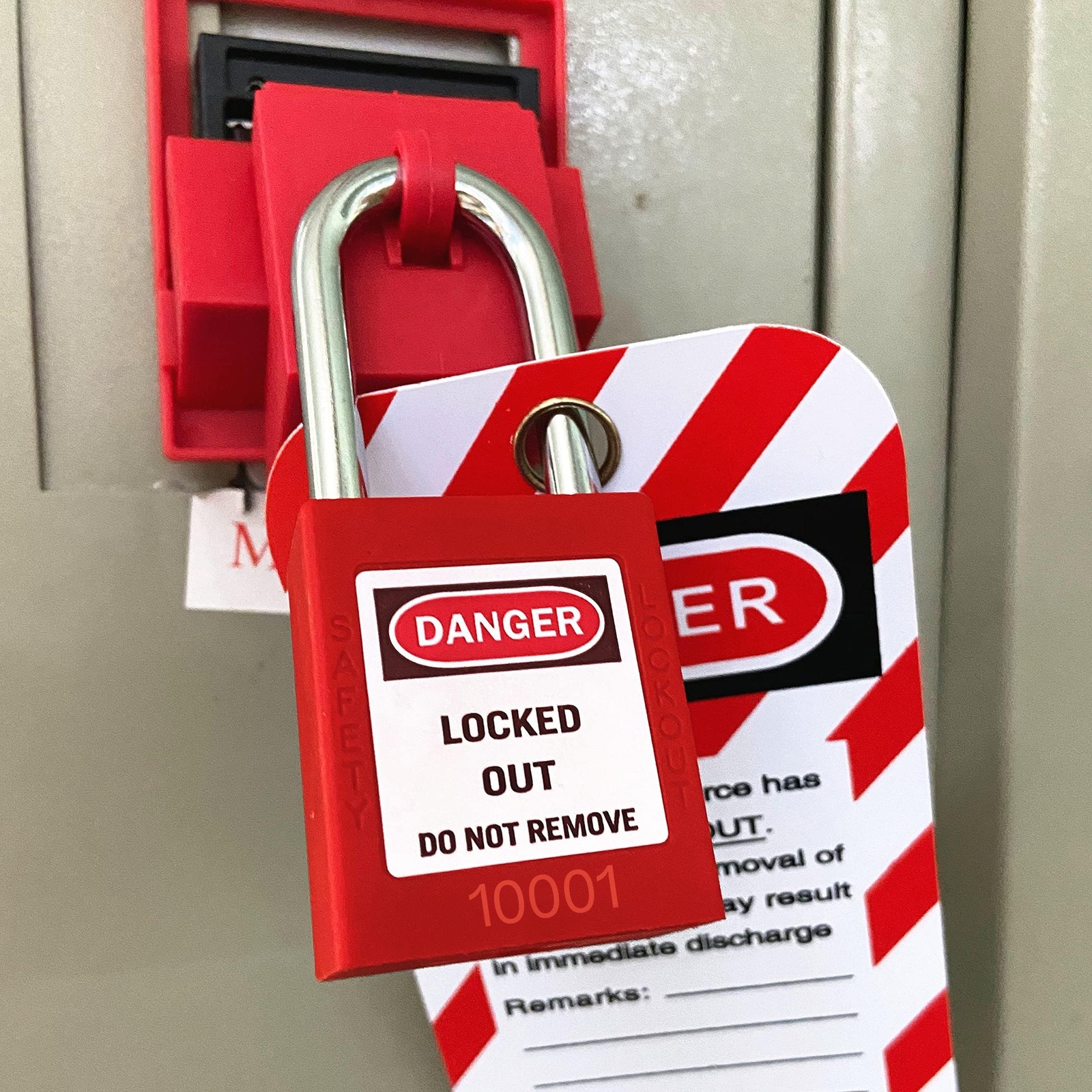 Lockout Tagout Locks with Brass Core, Keyed Different, 10 Red Safety Padlocks...