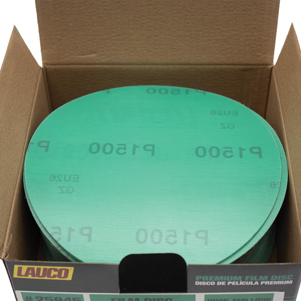 Premium 6" Hook and Loop Sanding Ceramic Discs (Box of 50) - (GRIT-1500) 25946
