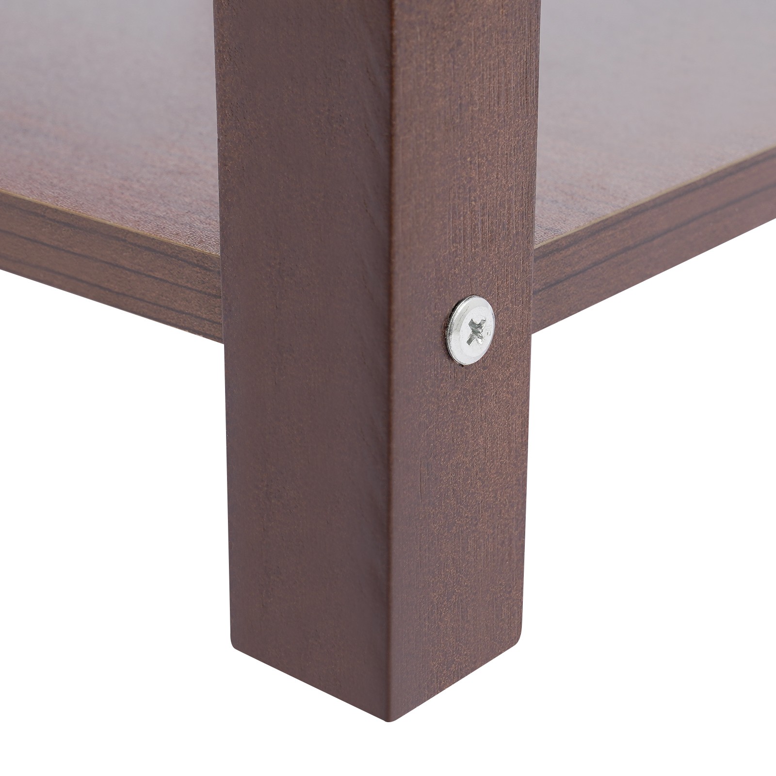 Shoe Bench with Storage Shelf, 2-Tier Footwear Rack with Cushion Padded Seat