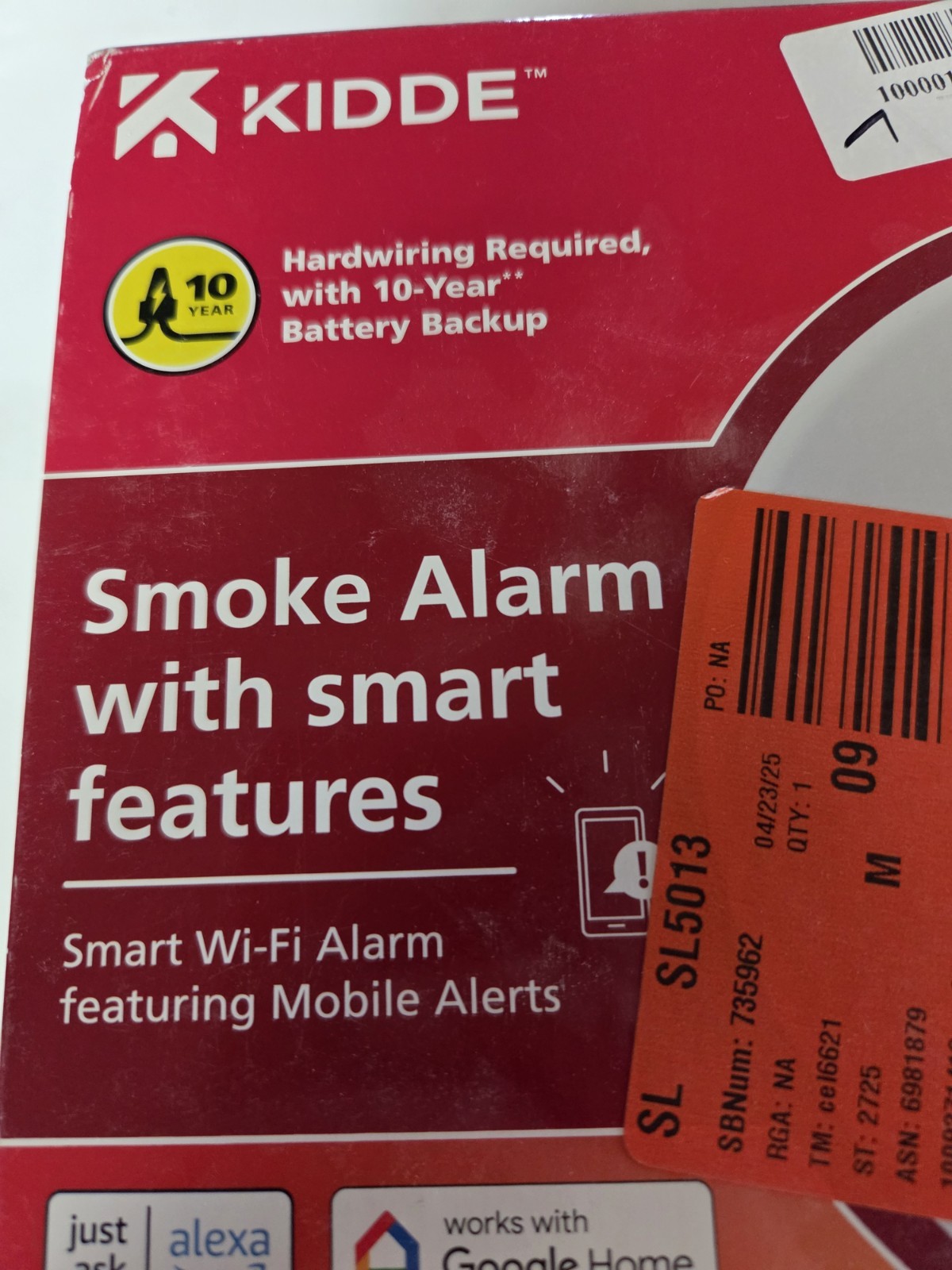 Kiddie Smart Hardwired Wi-Fi Enabled Smoke Detector P4010ACS-WF