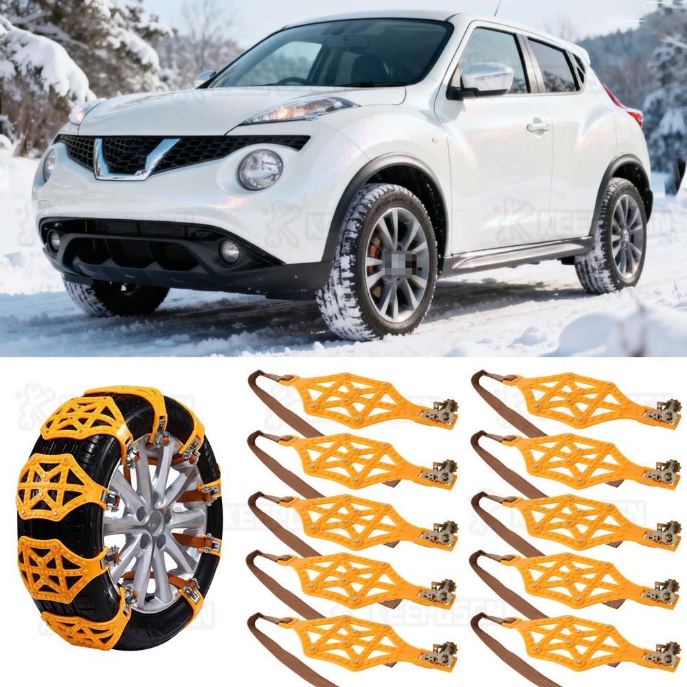 For Nissan Juke 10PCS Wheel Tire Snow Chain Kit Winter Anti-Skid Emergency