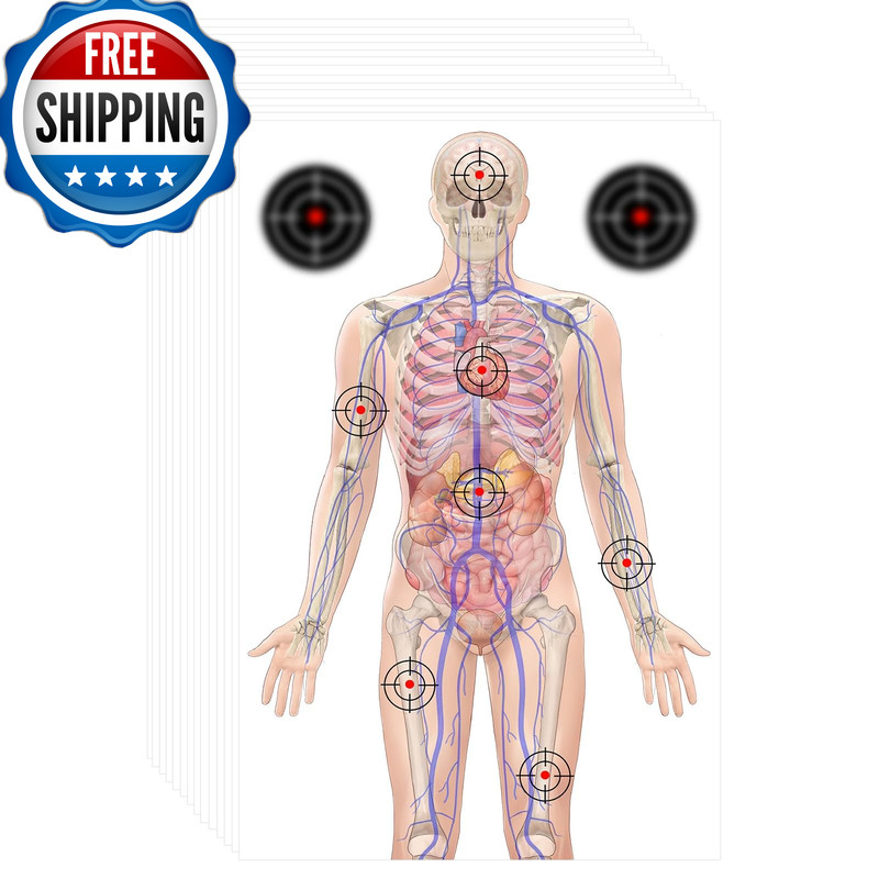 Clapzooki 50 Pcs 23 X 35 Silhouette Paper Targets Human Silhouette Target