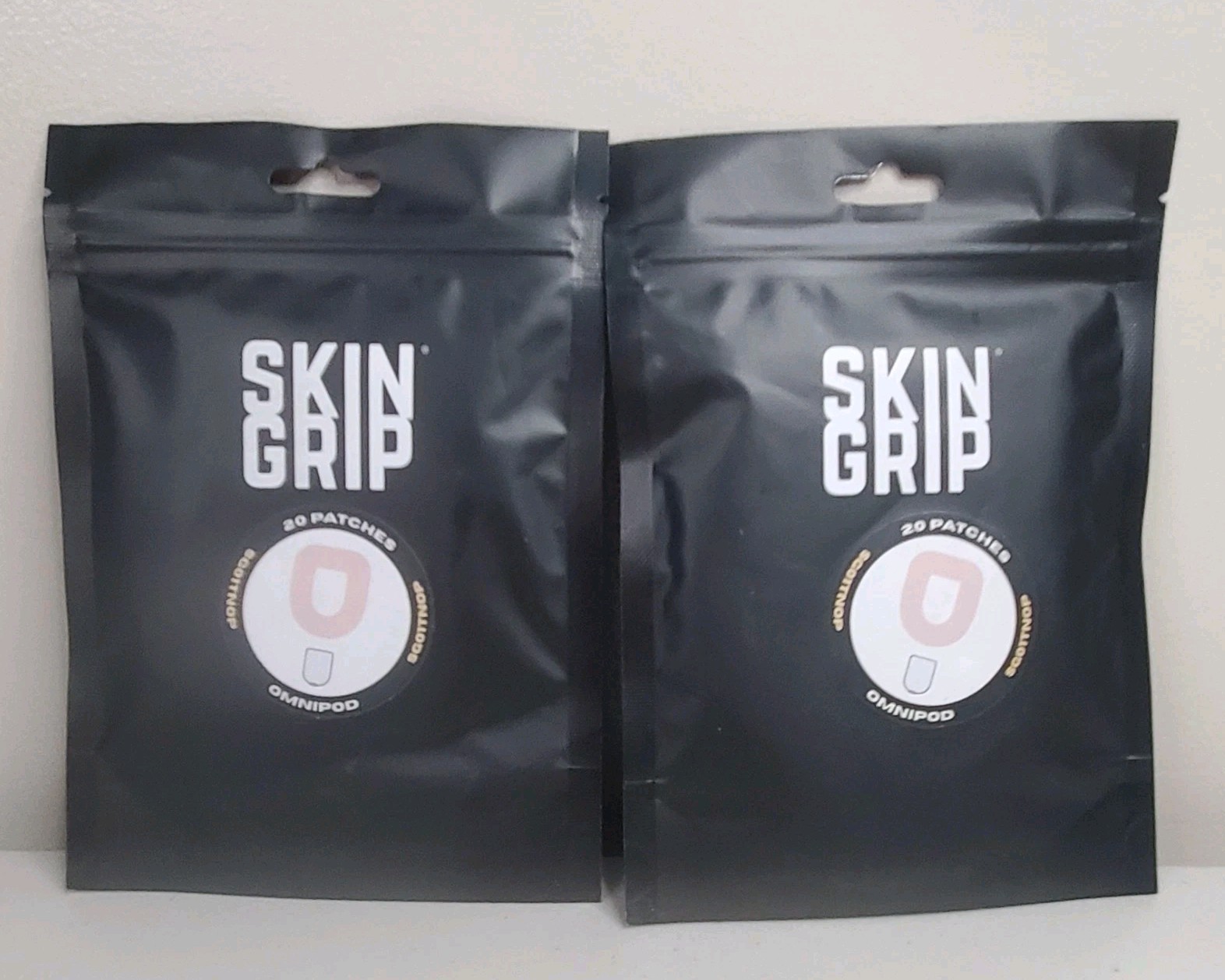 Skin Grip Tan Adhesive Patches 2 - 20 Count Packs  Compatible with Onipod 5  CGM