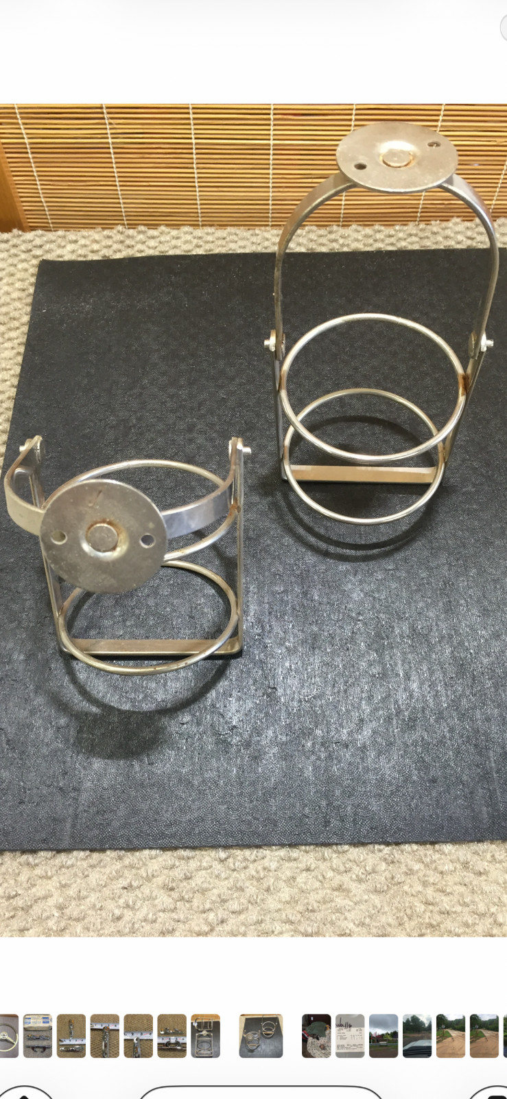 New vintage pair beverage holders boat marine hardware can holder