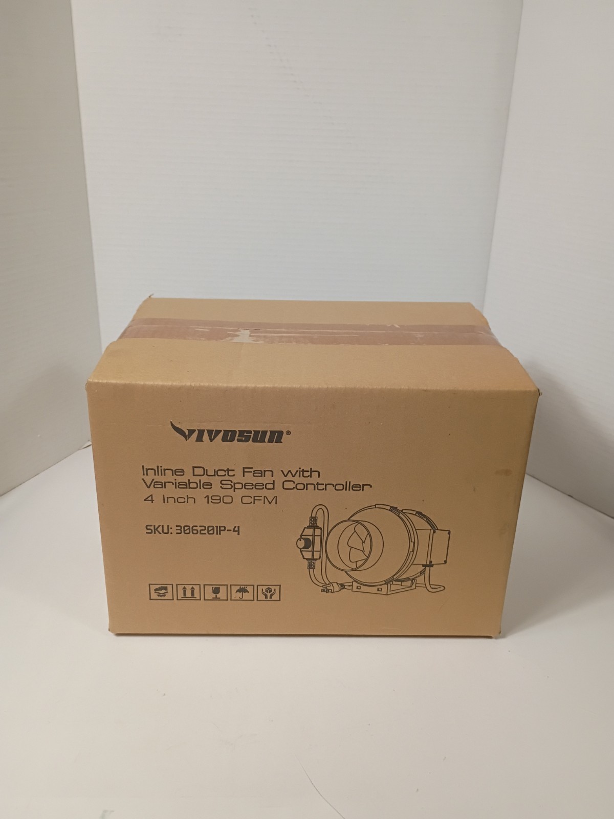 Brand NEW VivoSun Inline 4" Duct Ventilation Fan190 CFM (306201P-4) Air Vent