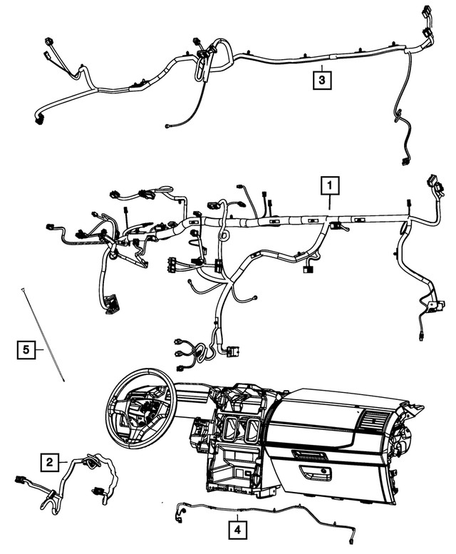 Genuine Mopar Instrument Panel Wiring 68092929AE