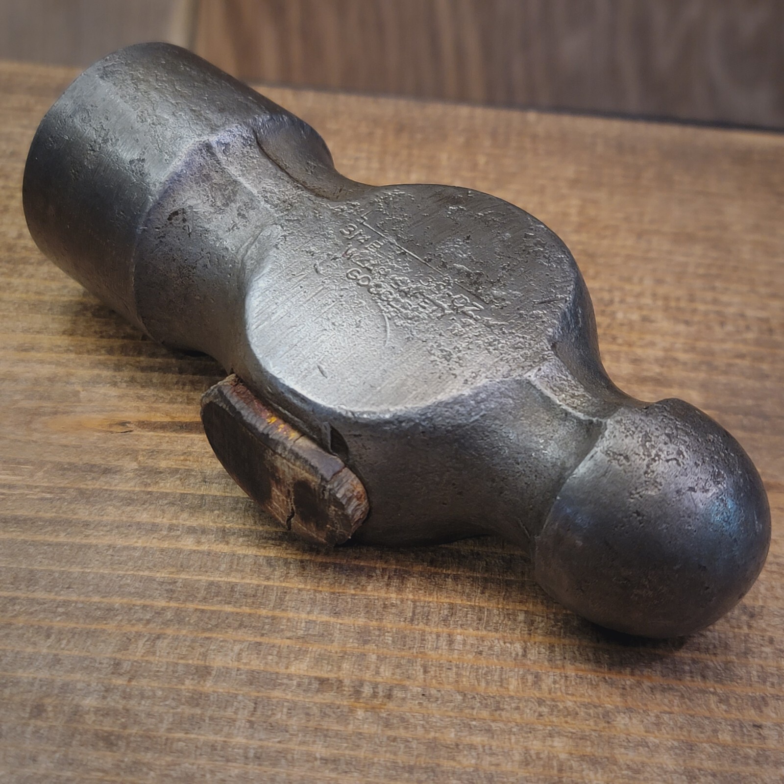 Vintage Stanley 314b Ball Peen Hammer Head 1.5" Face Old Tool USA 32. oz