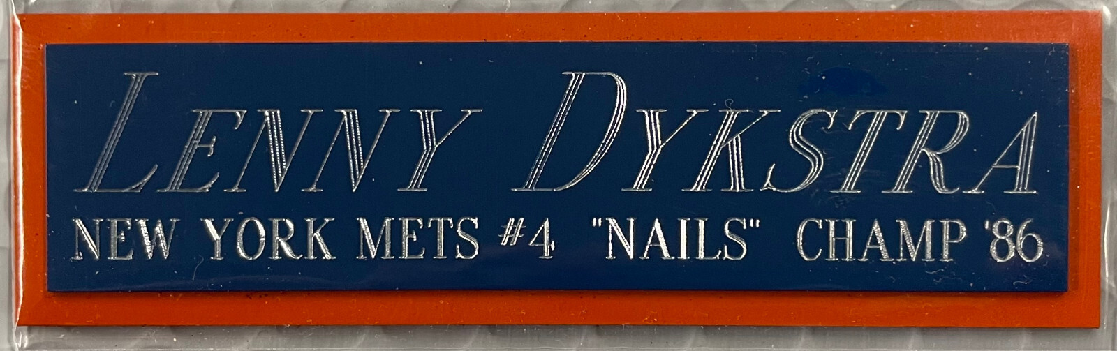 LENNY DYKSTRA ny Mets NAMEPLATE FOR AUTOGRAPHED Signed BASEBALL-JERSEY-BAT-PHOTO