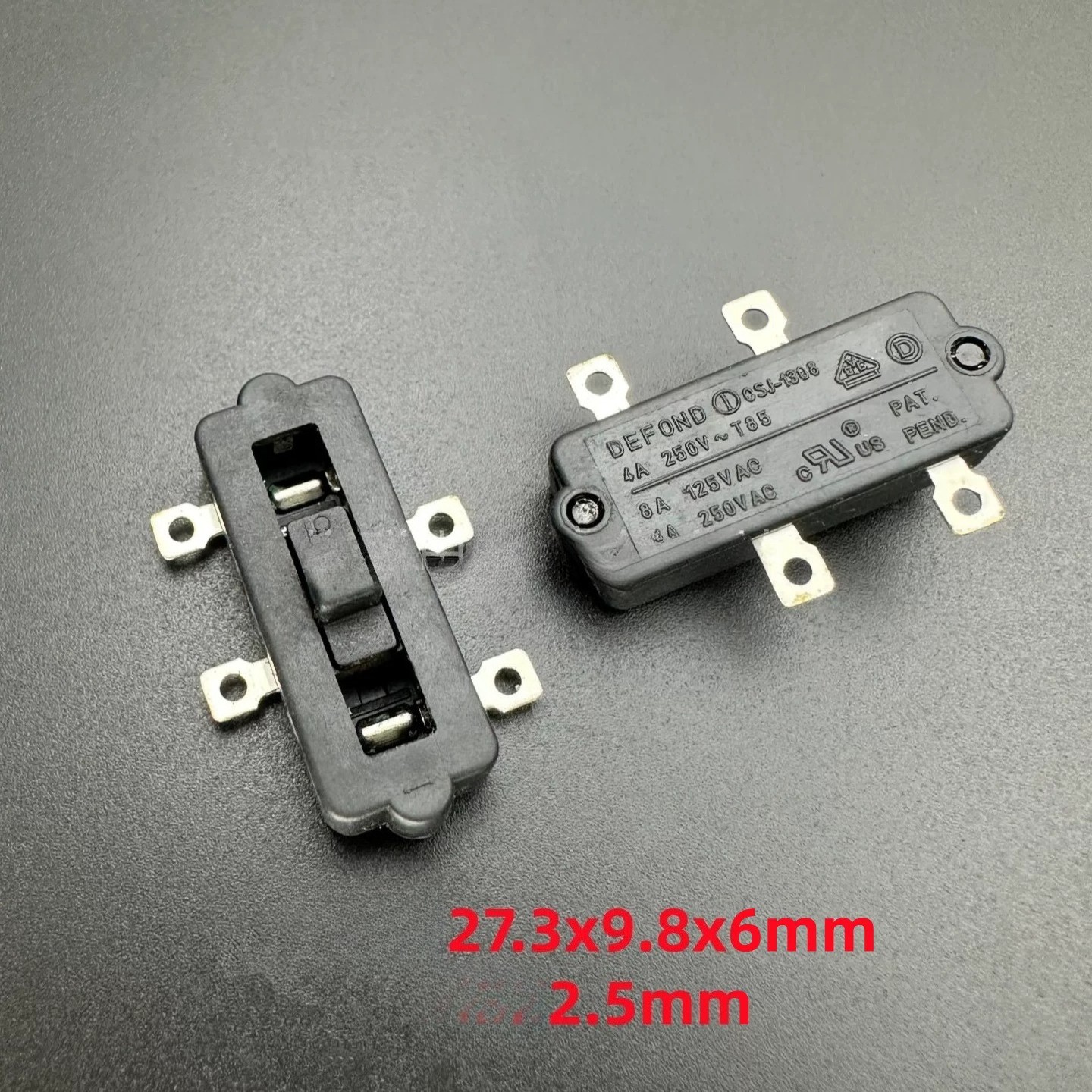 10PCS NEW FIT FOR DEFOND CSJ-1308 power toggle switch 4-pin 3-speed flashlight