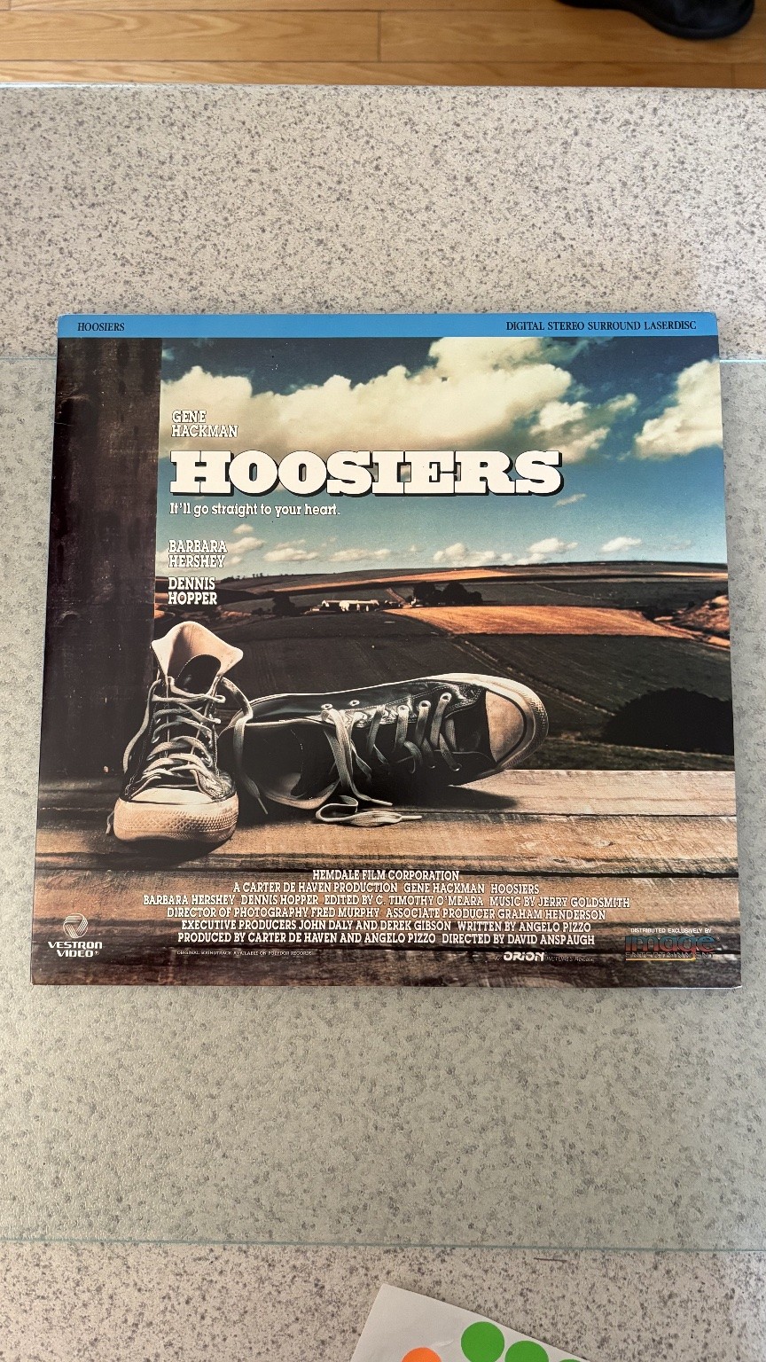Hoosiers LaserDisc 1986 Sports Drama Extended Play Vestron Video