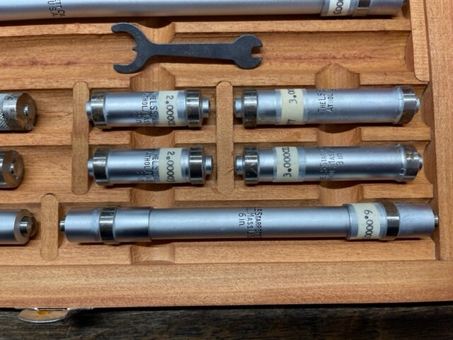 Starrett S244C Precision End Measuring Rod Set 4-5" Range Vintage