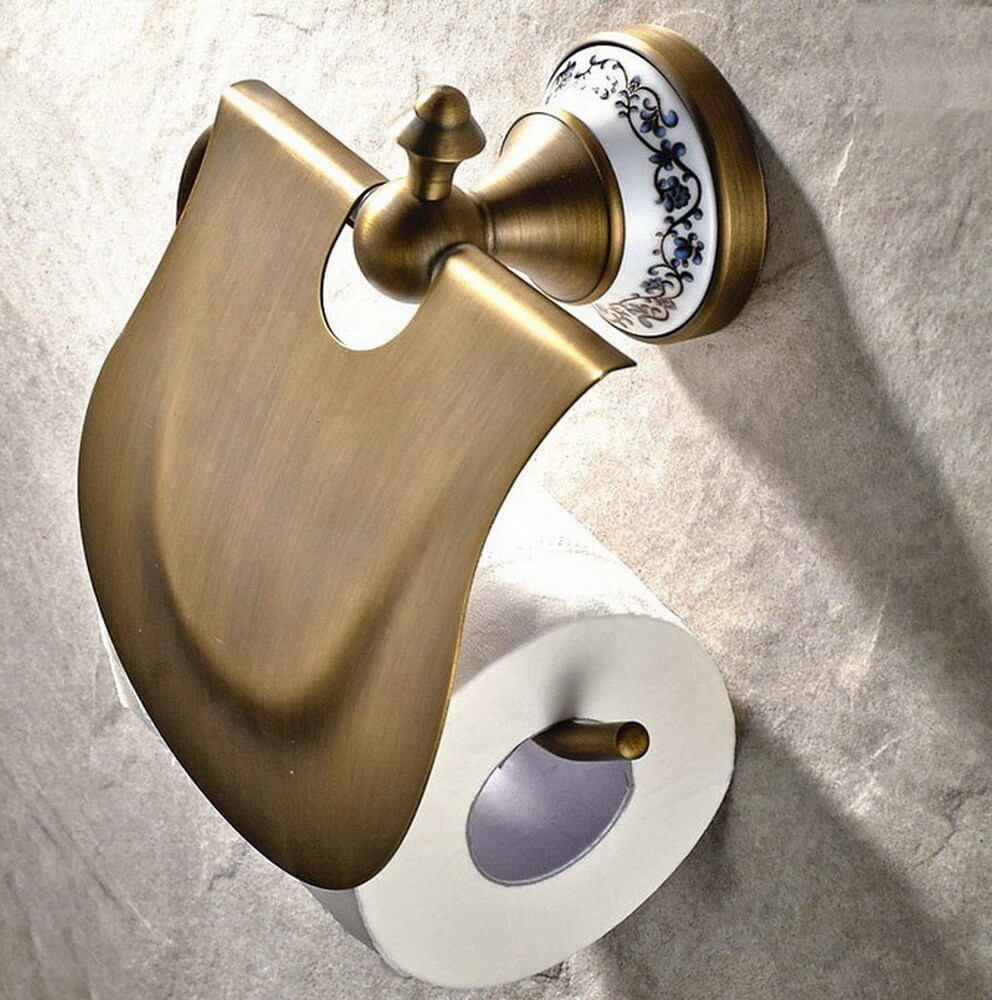 Antique Brass Ceramic Bathroom Accessories Set Bath Hardware Towel Bar szh134