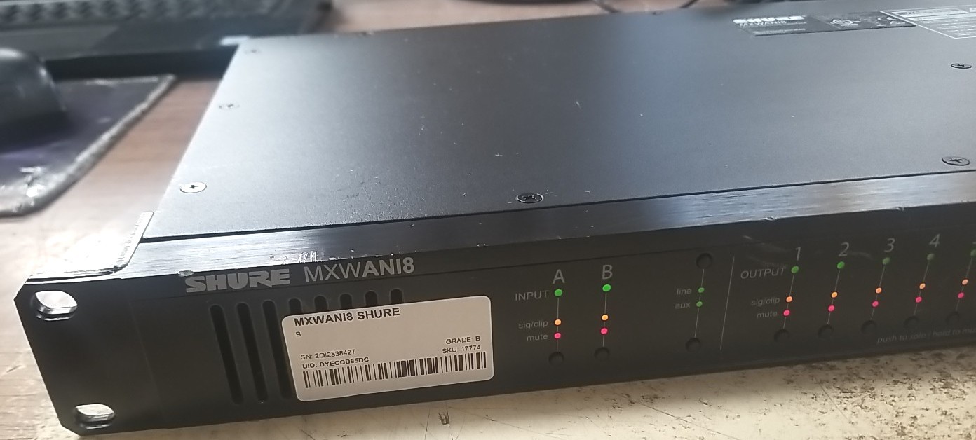 Shure MXWANI8 8-Channels Microflex Wireless Audio Network Interface. *READ⬇️*