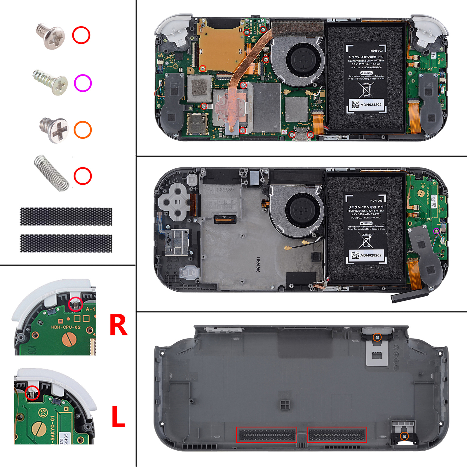 Emerald Green Replacement Shell Screen Protector Button for Nintendo Switch Lite