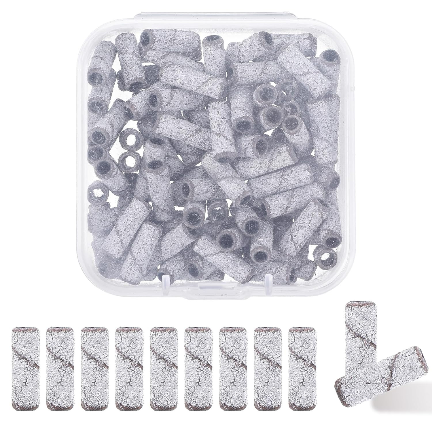 100PCS Mini Nail Drill Sanding Bands 150 Grit 3mm Gel Removal Shaping Polishing