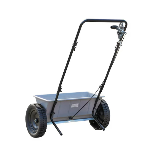 Yard Commander Drop Spreader 60-lb Capacity Compatible with Fertilizer, Seed