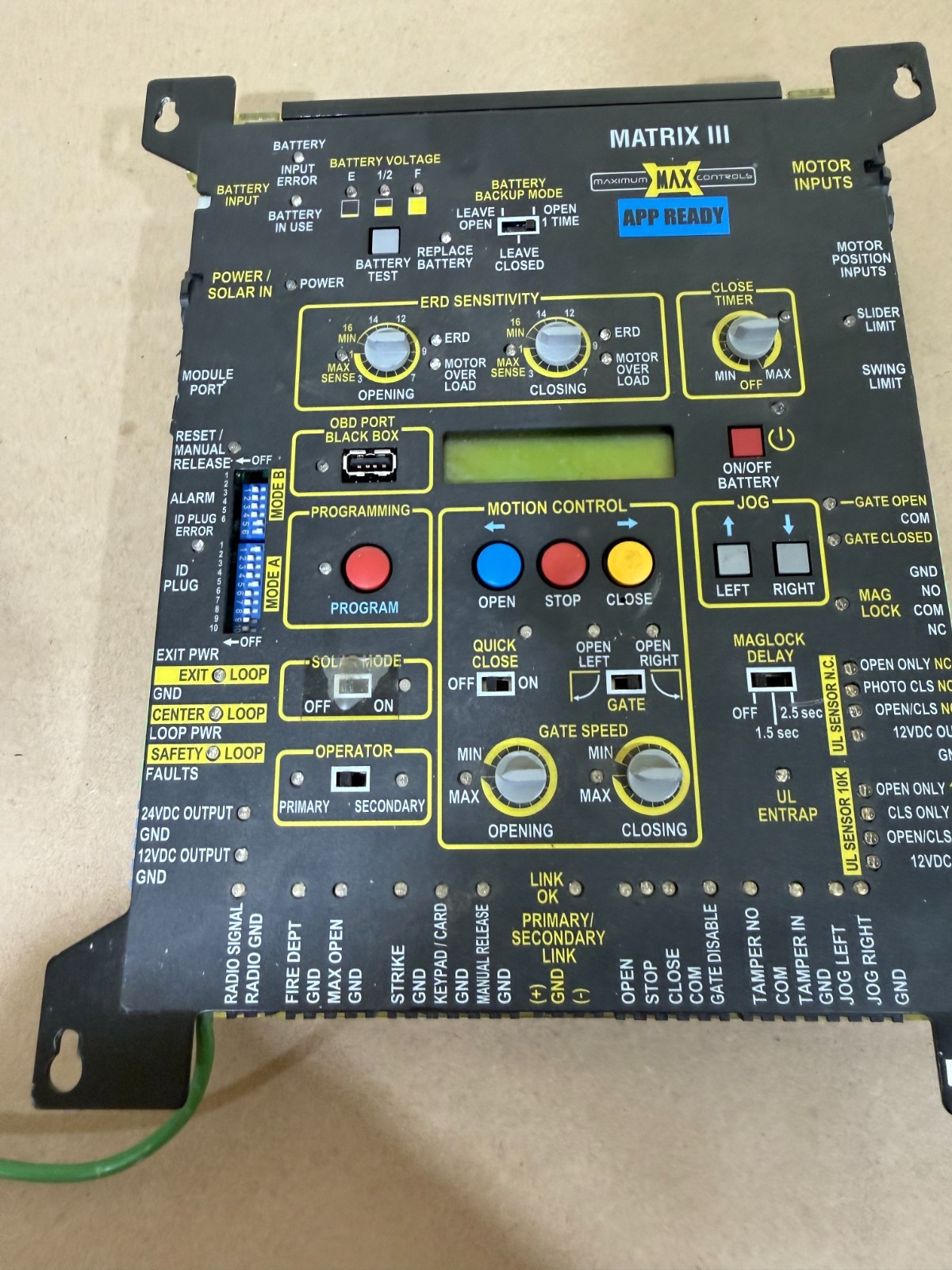 MAXIMUM CONTROLS MATRIX III GATE OPERATOR PCB CONTROL MAIN BOARD