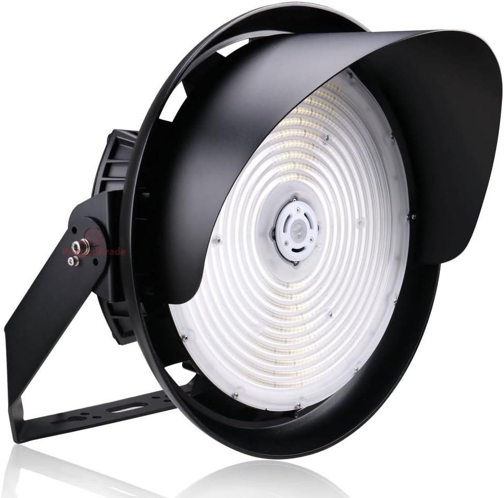 RuggedGrade 400W Neptune II LED Stadium Lights 58000lm 5000K Flood Mount BLACK