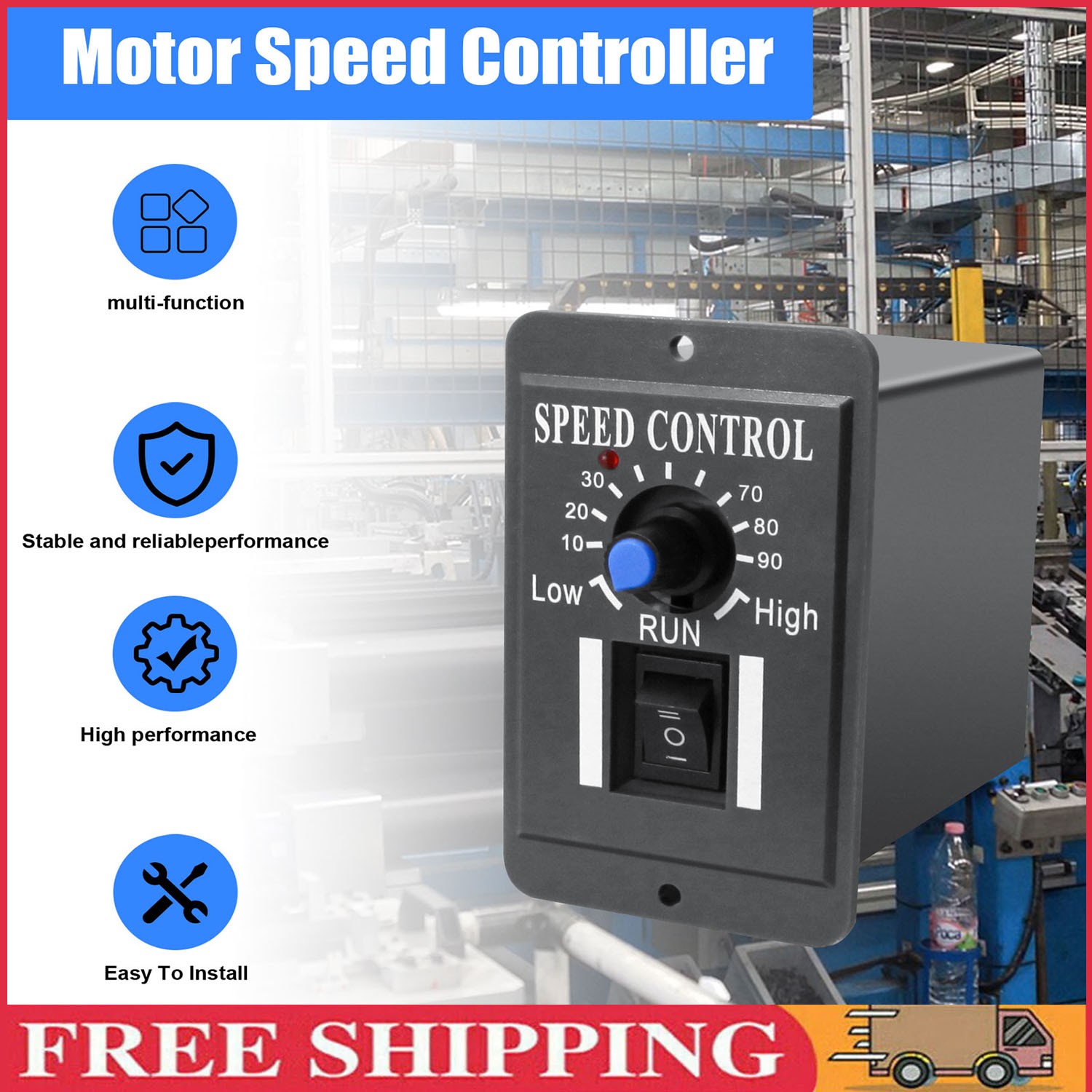 DC 10-60V 6A PWM DC Motor Speed Controller Reversible Switch Regulator Switch