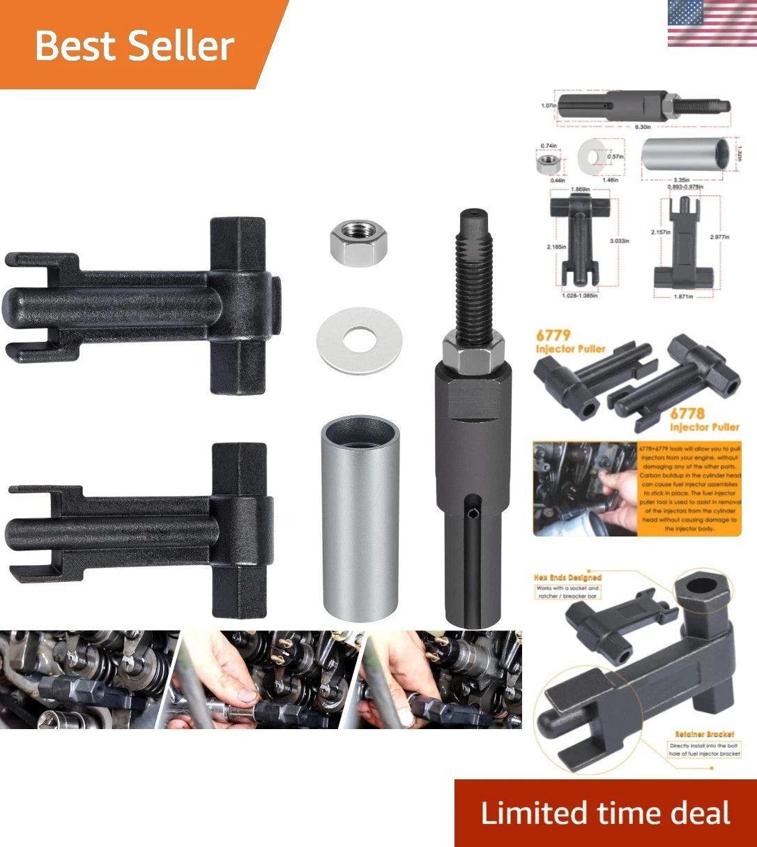 Durable Injector Removal Tools for GM 6.6L Duramax - Easy Maintenance Solution