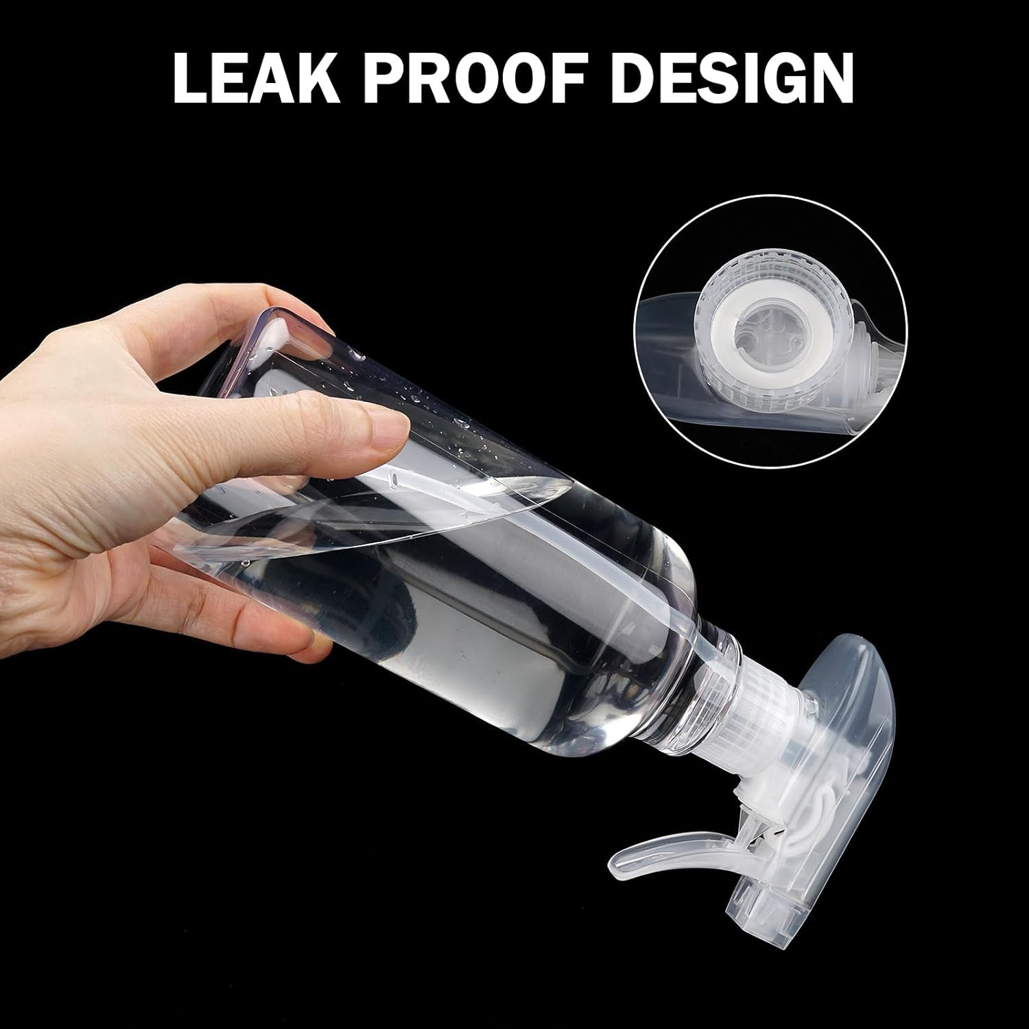 2 Pz Botellas Spray Plastico 500ml Reutilizables Niebla o Chorro Limpieza Claras