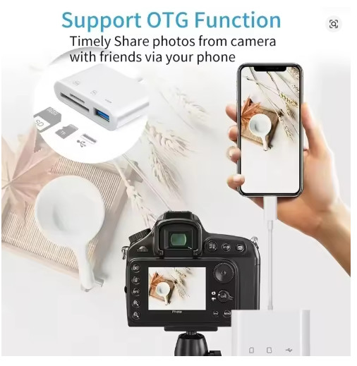USB C SD Card Reader Micro SD to Type C OTG Adapter for iPhone Macbook Samsung