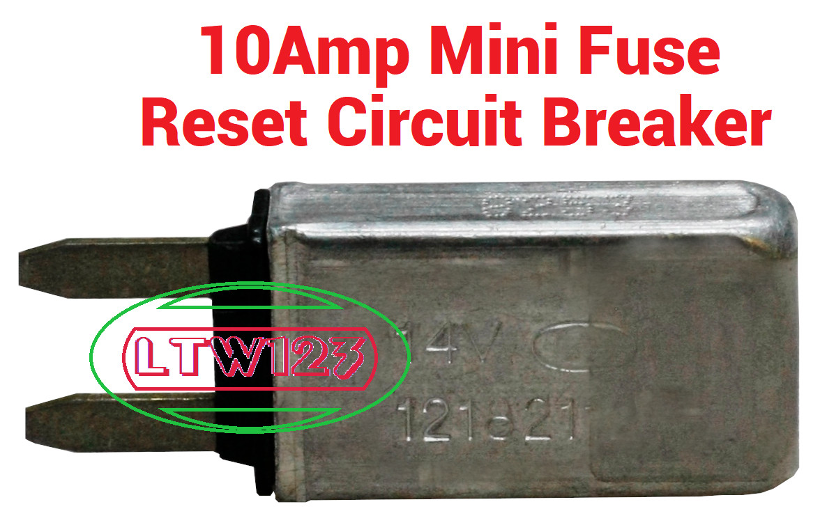 (1) 10 Amp Mini Blade Circuit Breaker Fuse Type III  12V ISO280