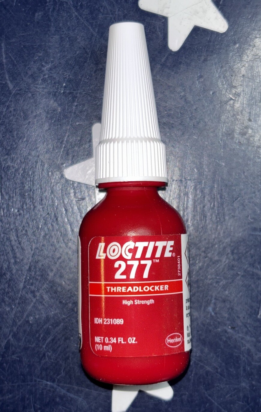 Loctite 277 10mL RED High Strength Threadlocker 0.34FL. OZ. 231089  EXP 04/2026