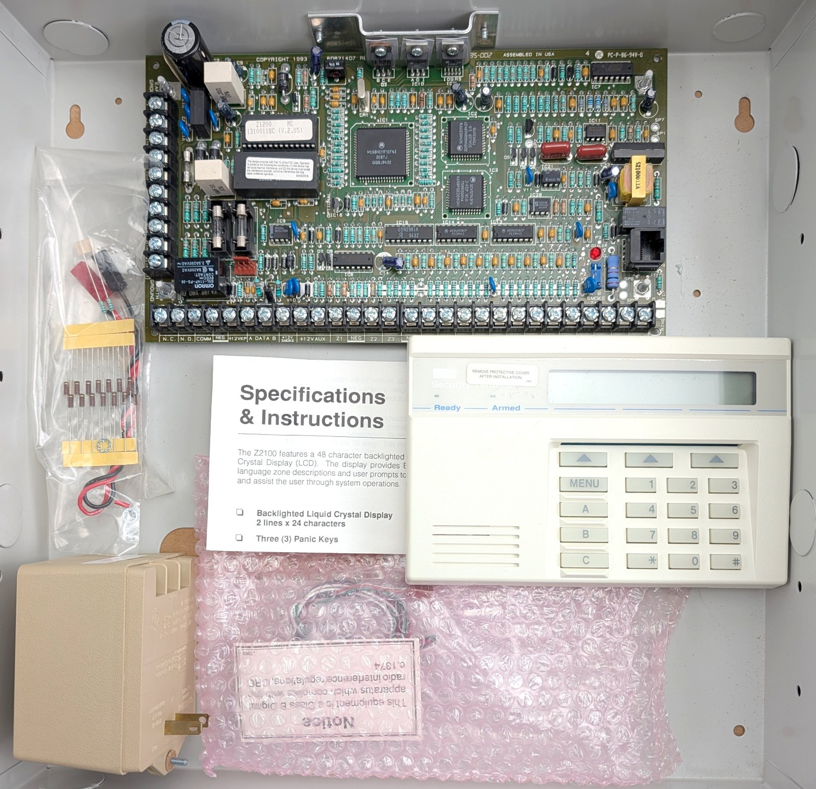 New Moose Z1200-ST Security Control Enclosure & Installation Pack & Transformer