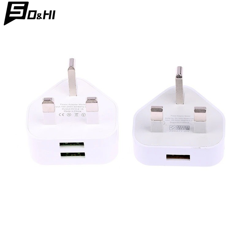 Universal UK Plug 3 Pin Wall Charger Adapter With 1/2 USB Ports Charging Chargin