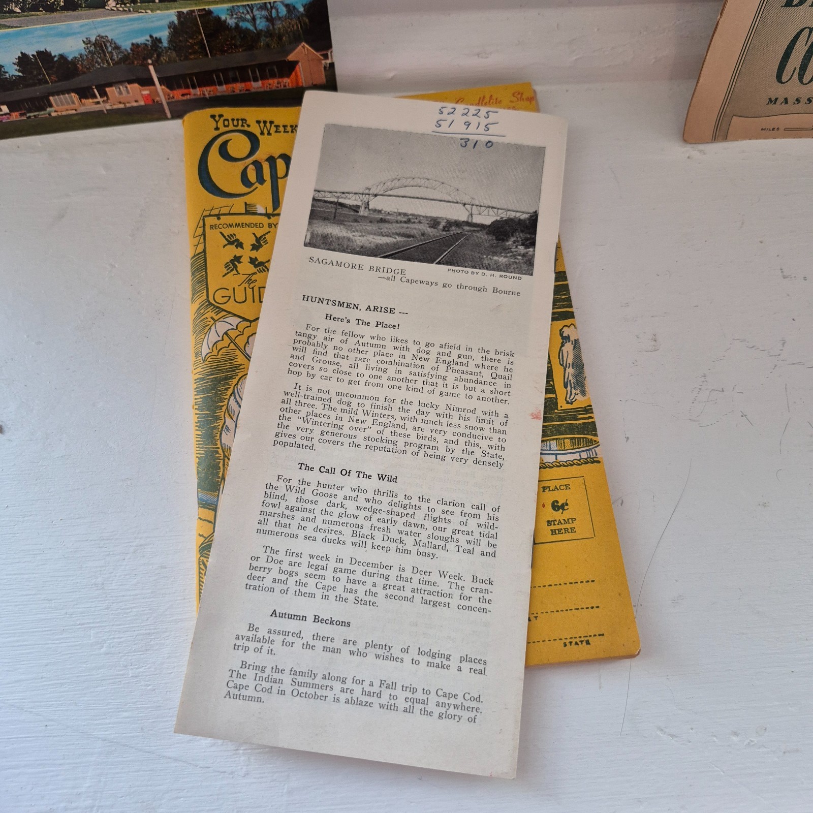 Lot Vintage 50s Cape Cod Guide Magazine Pamphlet Postcards Map Martha's Vineyard