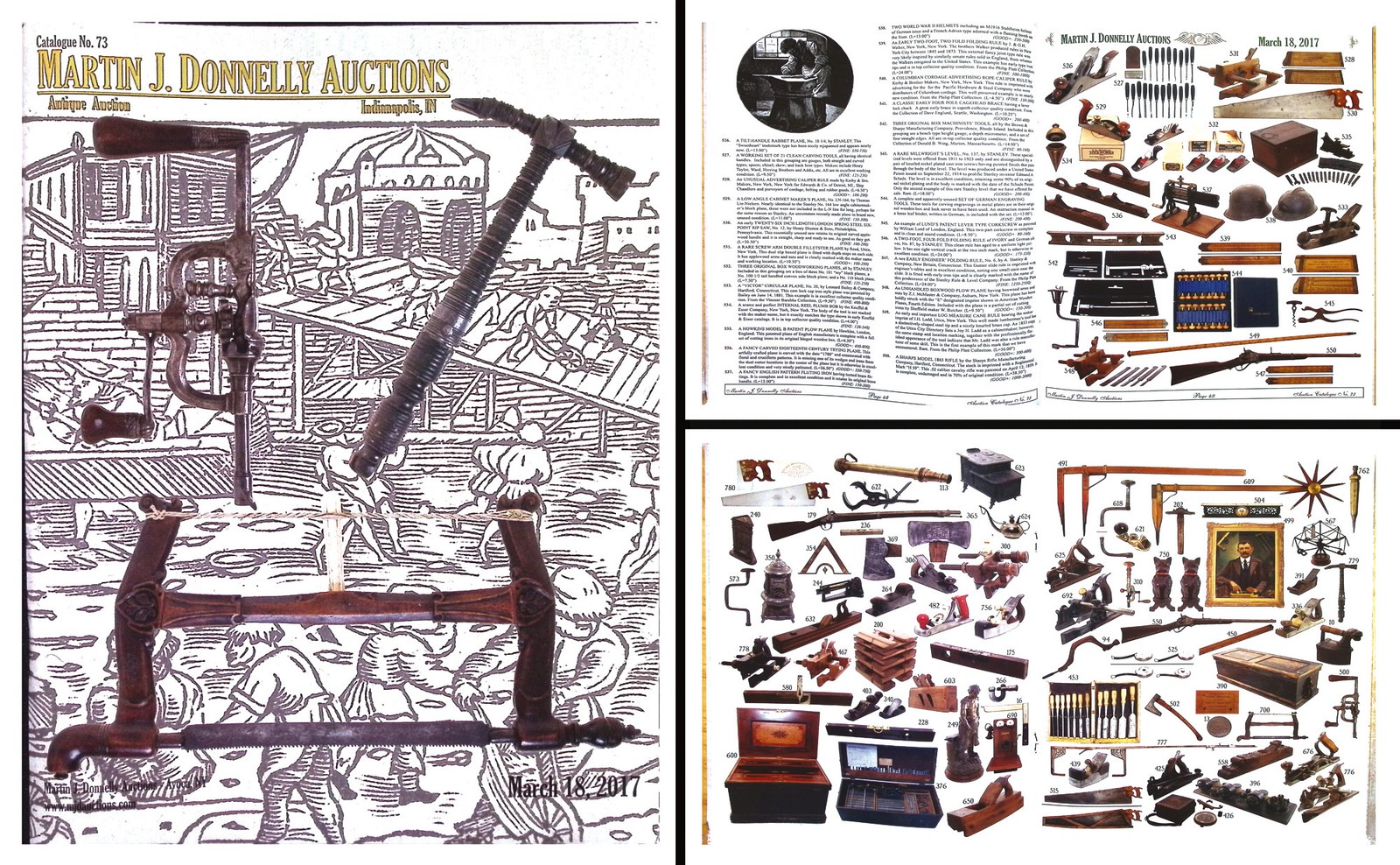 Full Color March, 2017 (IC17) Antique Tool Auction Catalog & Prices Realized