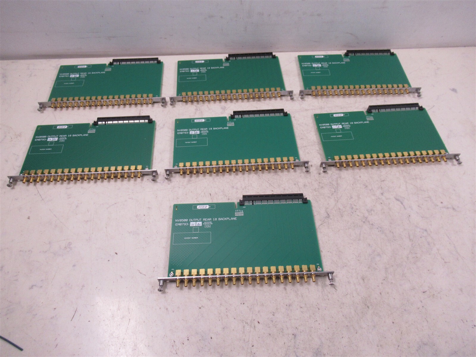 Lot of 7 Miranda Nvision NV8500 Output Rear 18 Backplane EM0793-01-B1 Coax Out