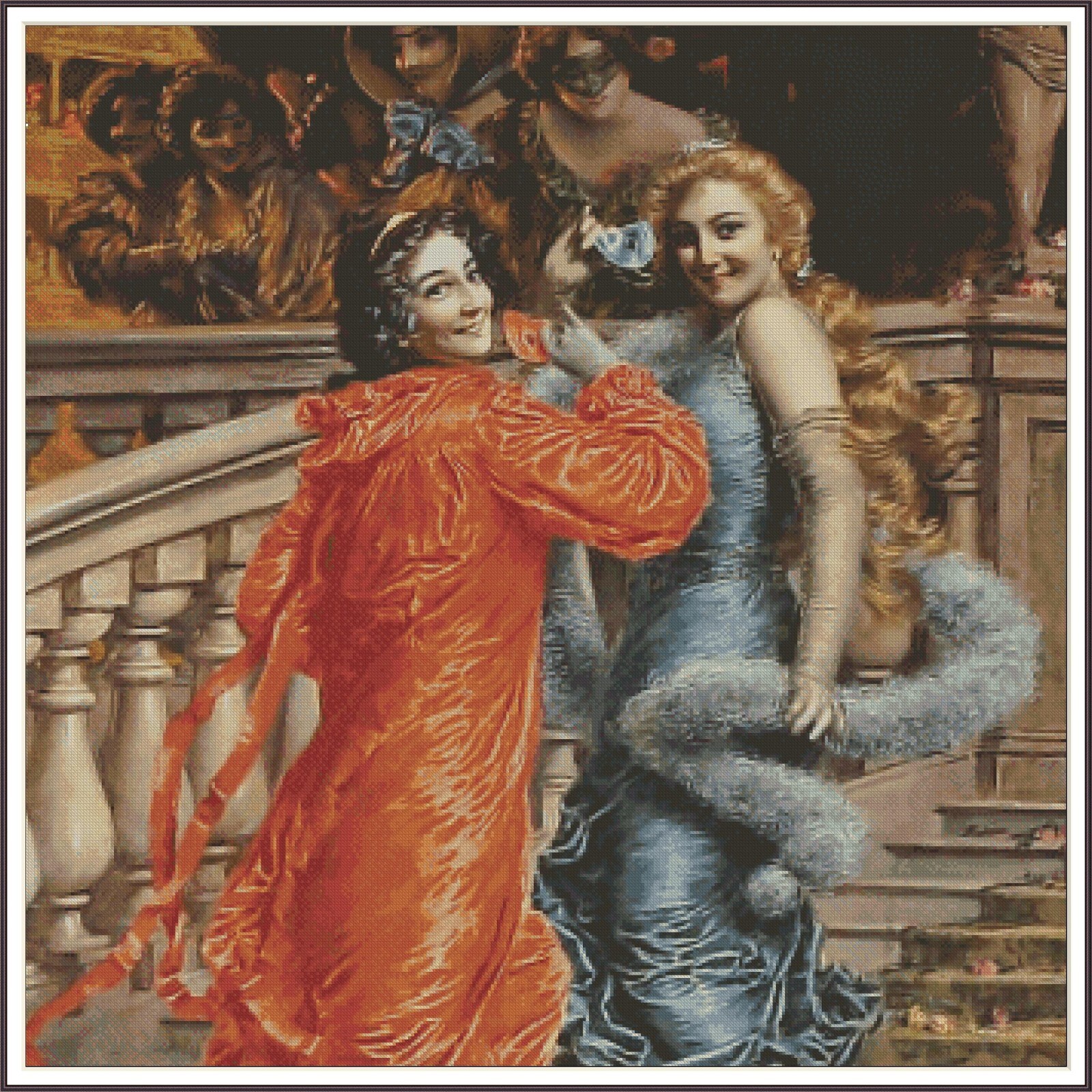Off to the Masquerade 738 - Chart Counted Cross Stitch Pattern Xstitch