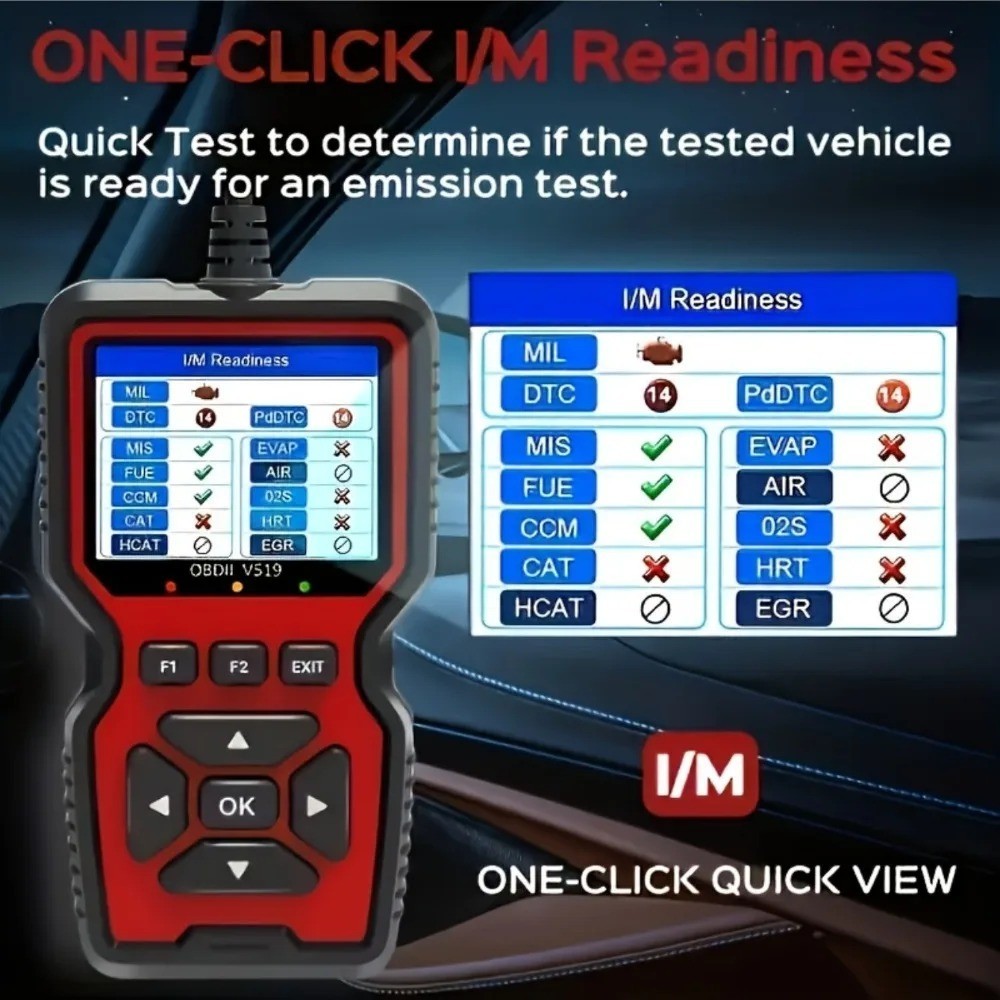 Professional OBD2 V519 Scanner - 2026 Upgraded OBDII + CAN Code Reader US