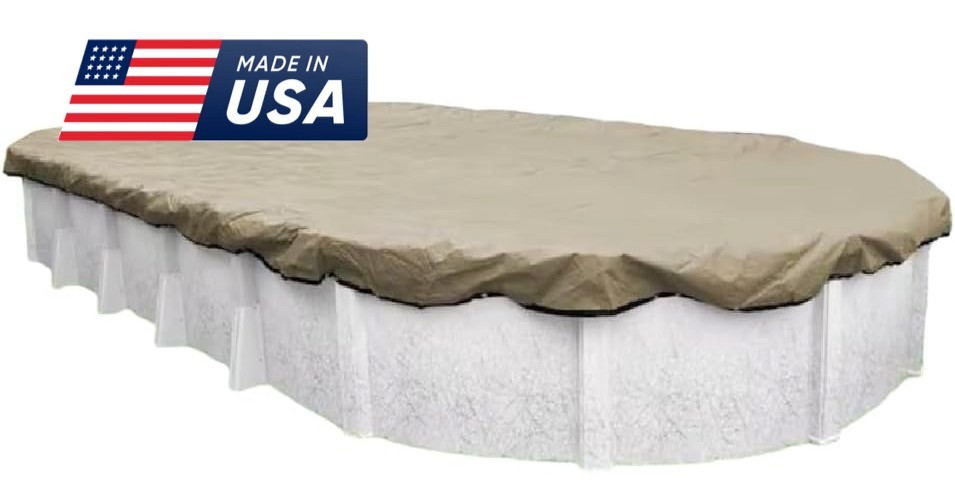 Yard Guard 20 Year Tan Winter Pool Cover for 16' x 32' Oval Pool